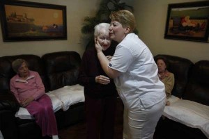 Elder Patient Care Hugging