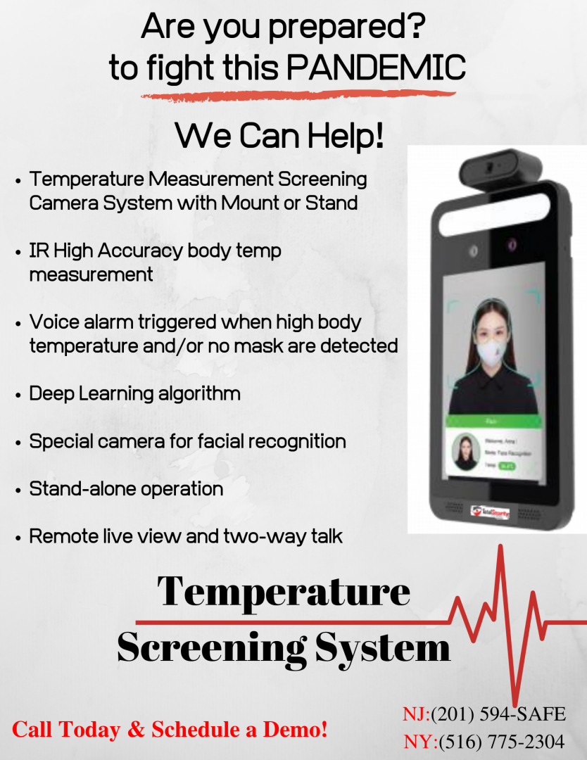 Total Security temperature screening system flyer